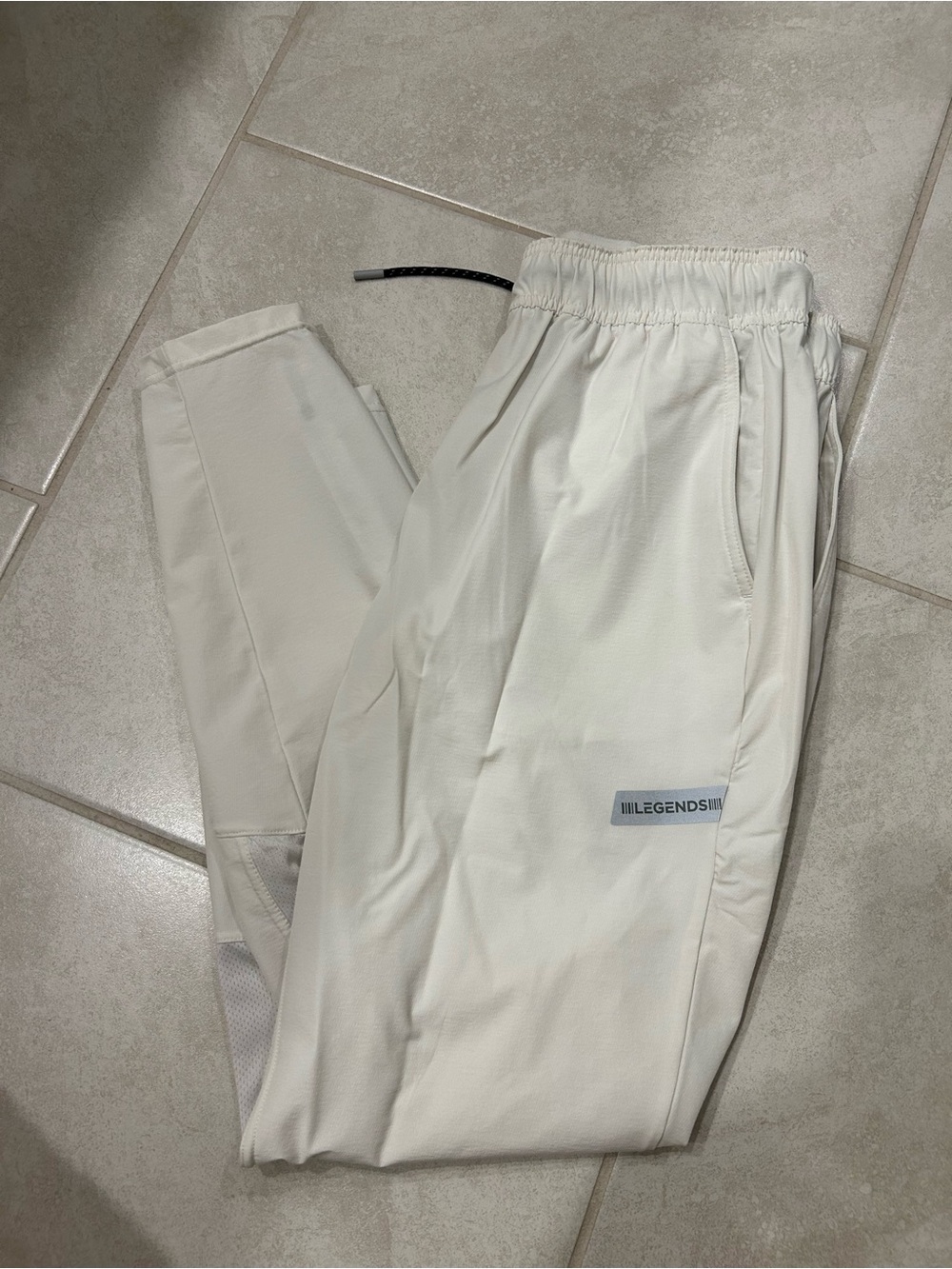 Legends Men's white Athletic Joggers with Drawstring Waist